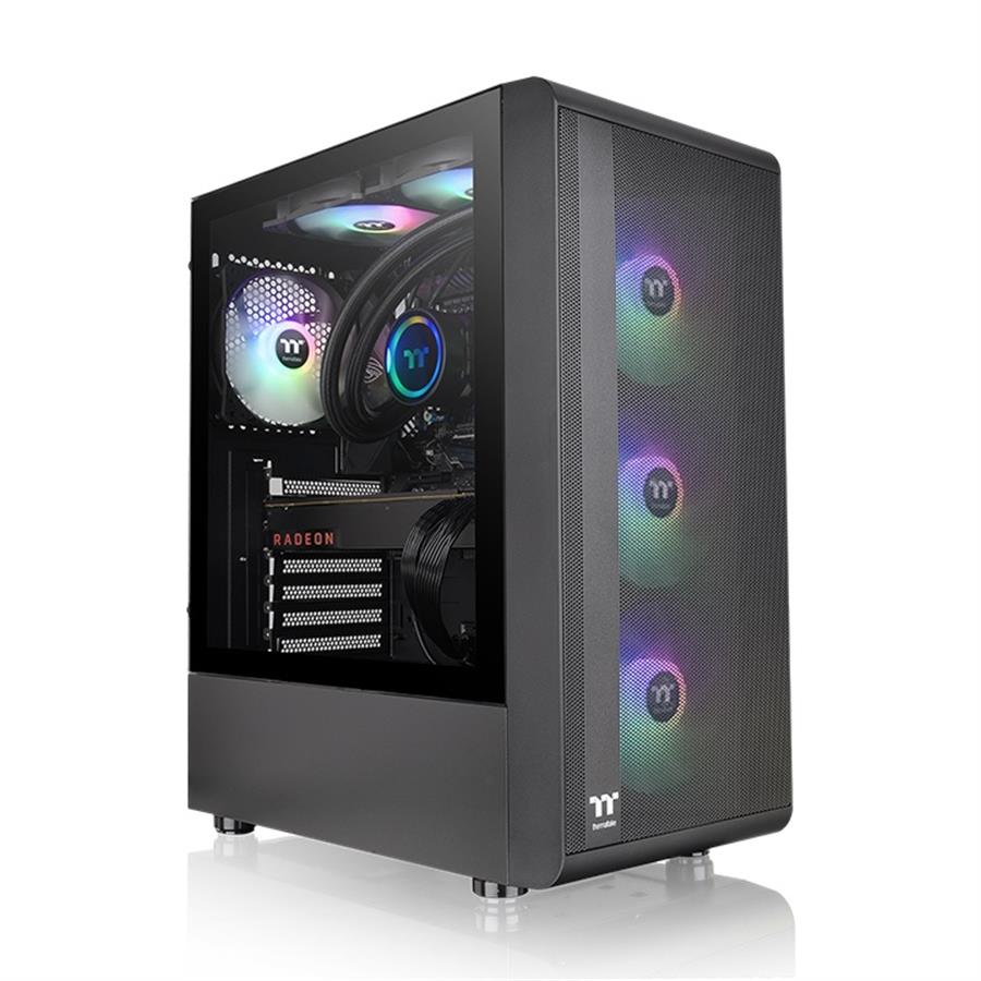Gabinete THERMALTAKE S200 TG ARGB BLACK 4*FAN